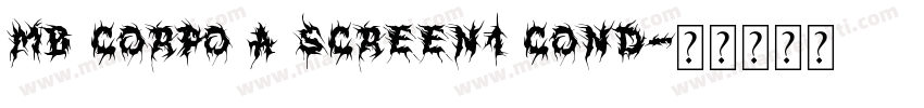 MB Corpo A Screen1 Cond字体转换